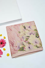 Handwoven Blush Peach Banarasi Munga Tussar Silk Saree