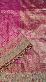 Designer Hot Pink Kanjivaram Silk Saree