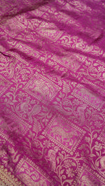 Designer Hot Pink Kanjivaram Silk Saree