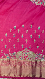 Designer Hot Pink Kanjivaram Silk Saree