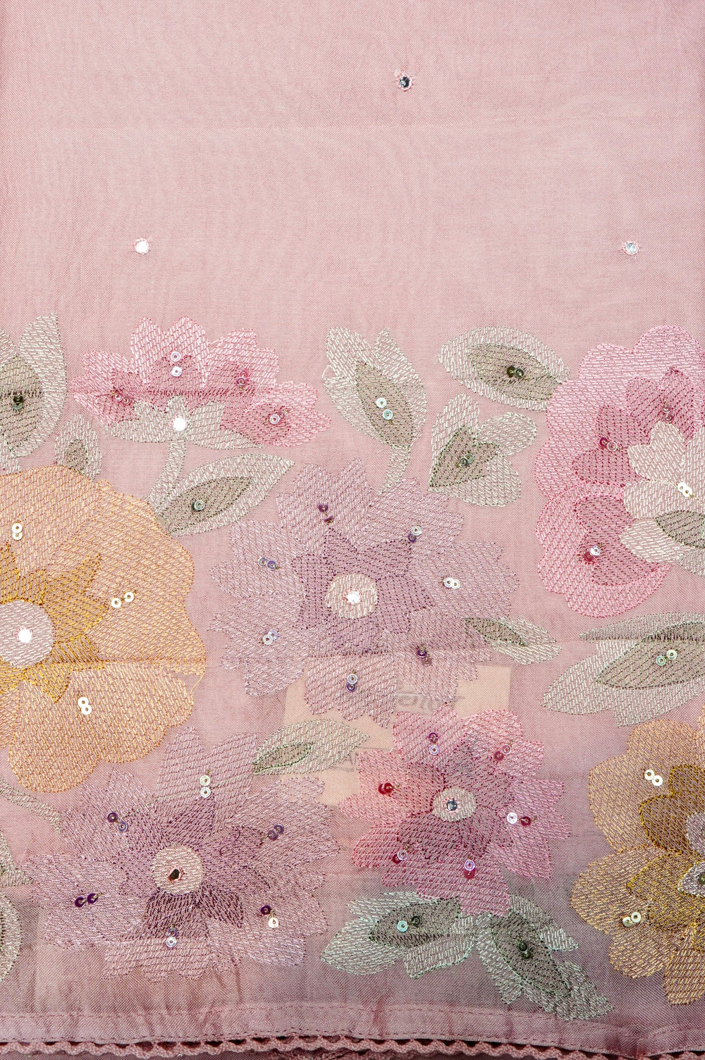 Designer Baby Pink Organza Suit