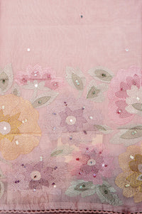 Designer Baby Pink Organza Suit