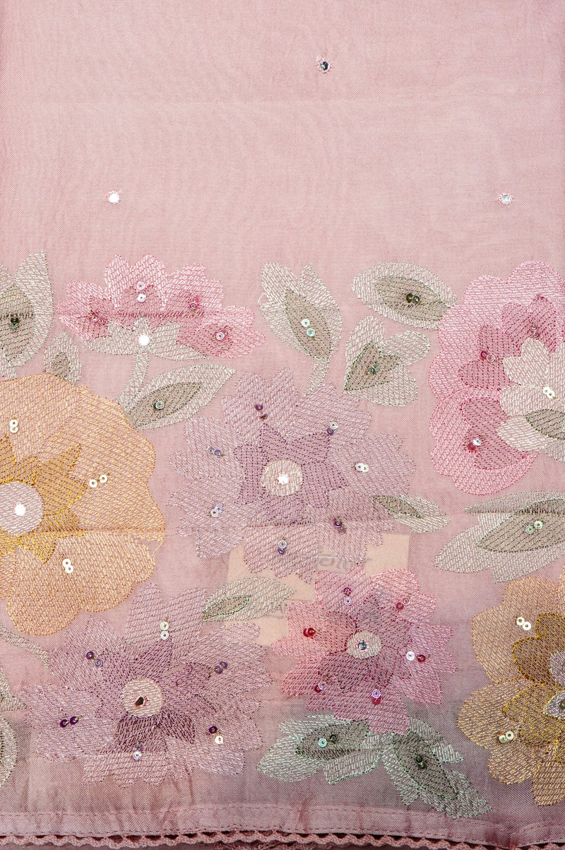 Designer Baby Pink Organza Suit