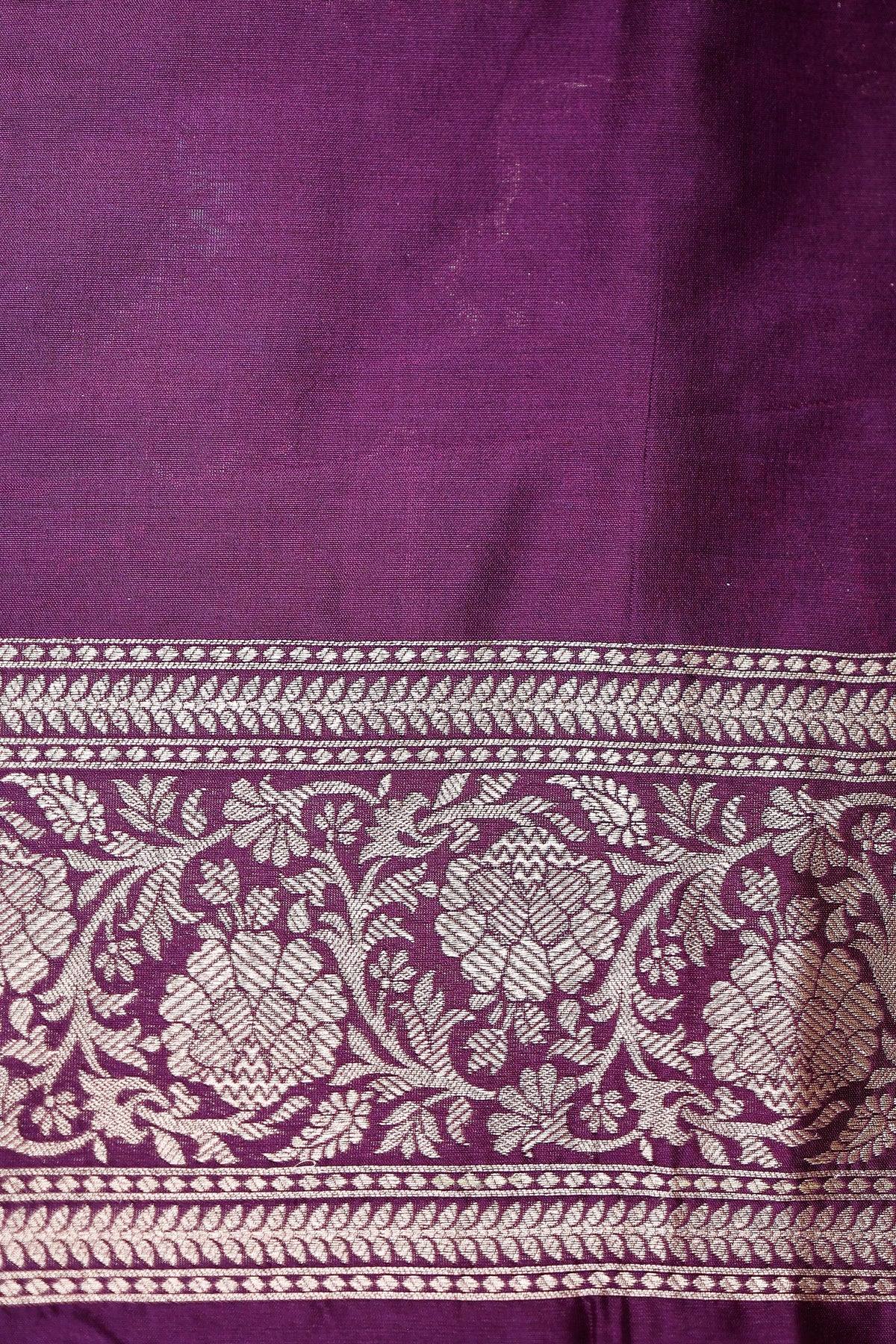 Handwoven Purple Banarasi Katan Silk Saree