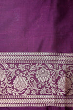 Handwoven Purple Banarasi Katan Silk Saree