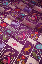 Handwoven Purple Banarasi Katan Silk Saree