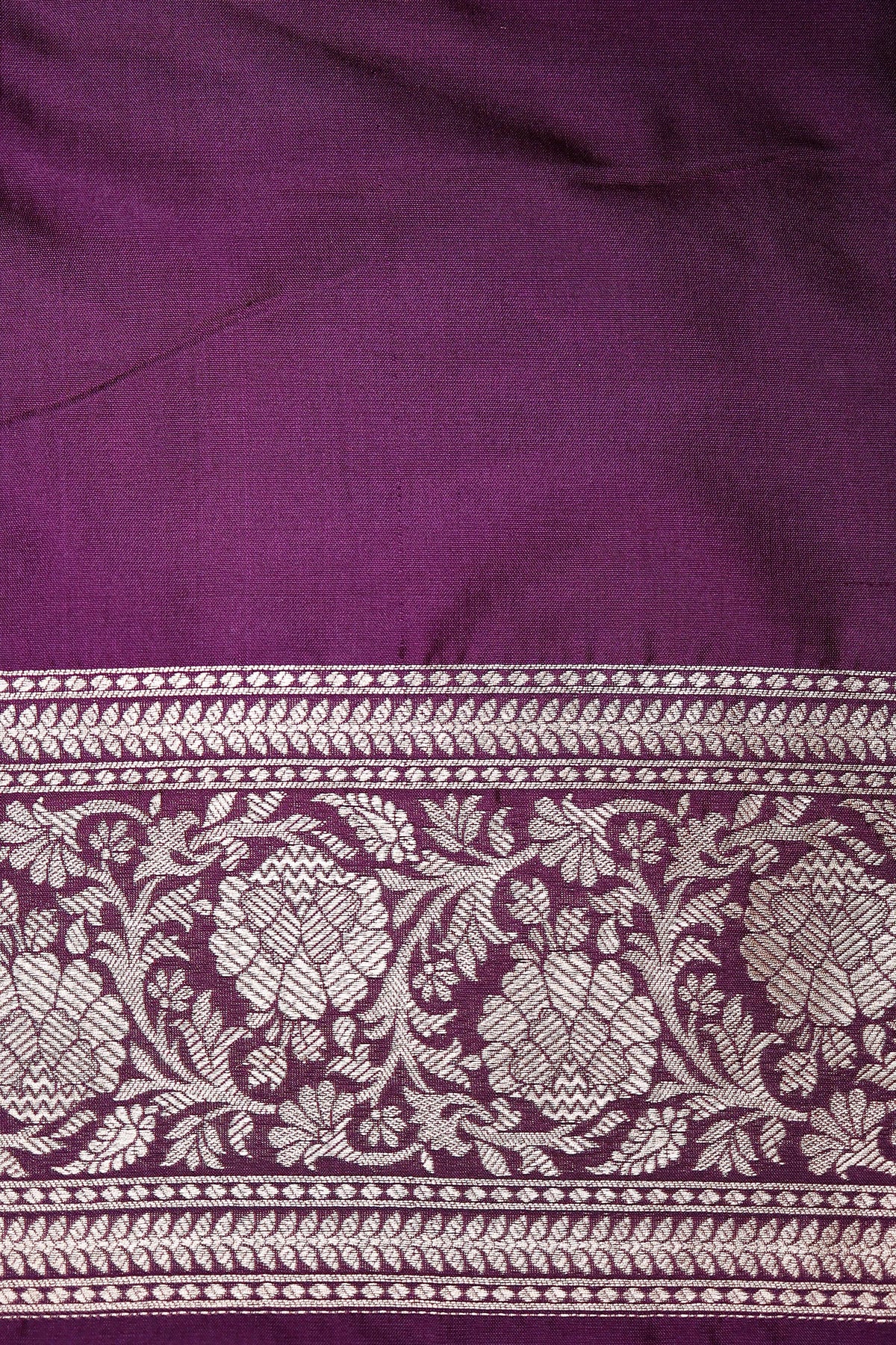 Handwoven Purple Banarasi Katan Silk Saree