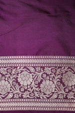 Handwoven Purple Banarasi Katan Silk Saree