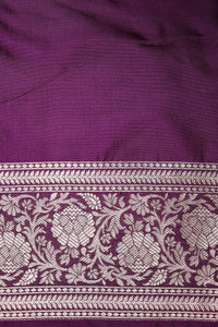 Handwoven Purple Banarasi Katan Silk Saree