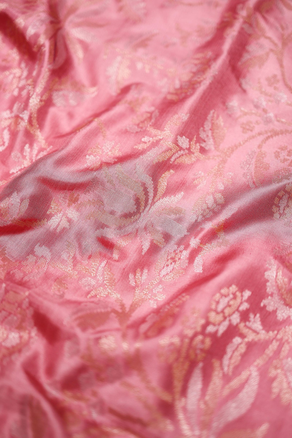 Handwoven Baby Pink Banarasi Katan Silk Saree
