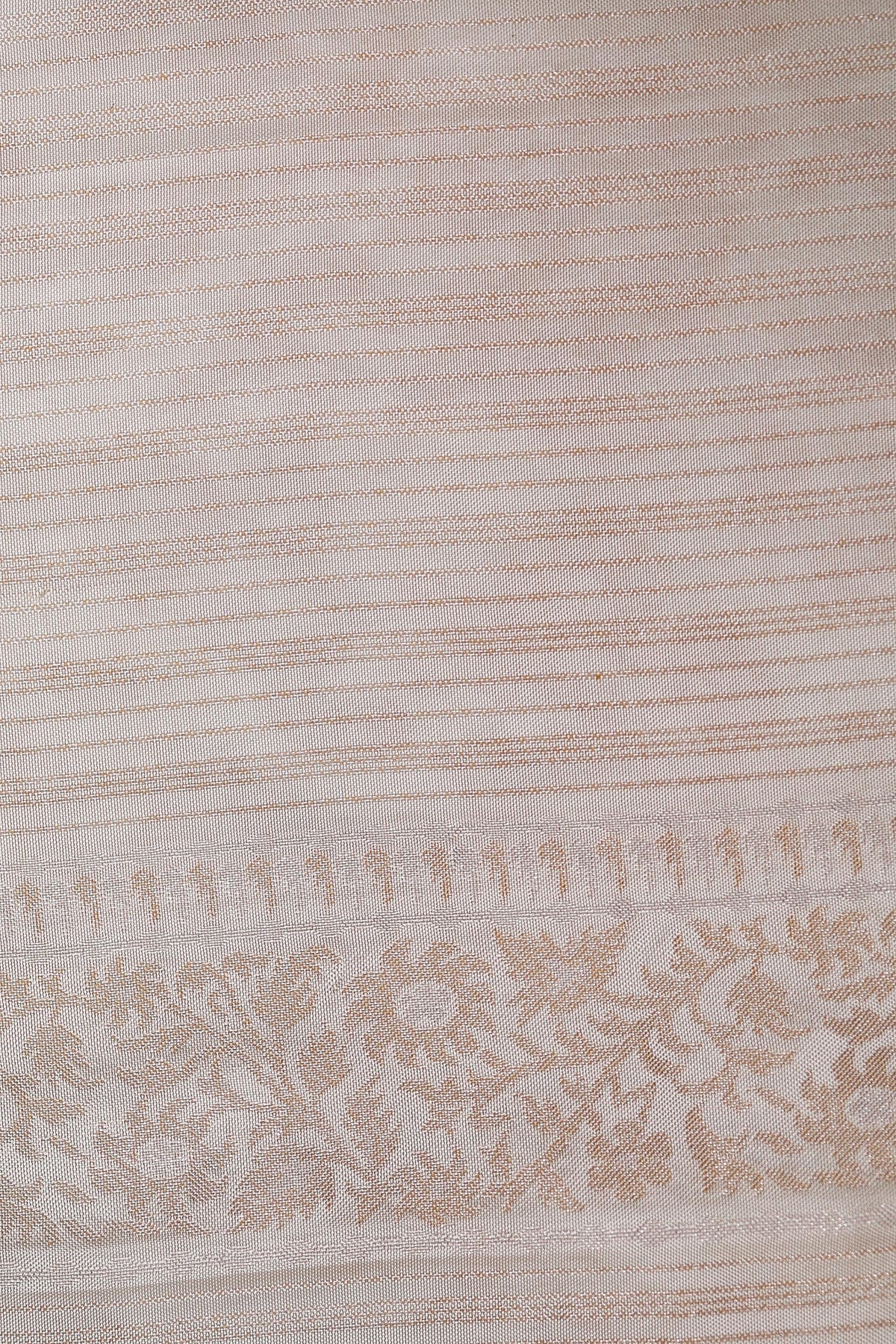 Handwoven Cream Banarasi Mashru Silk Saree