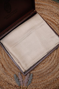 Handwoven Cream Banarasi Tussar Silk Saree