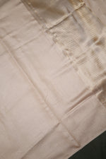 Handwoven Cream Banarasi Tussar Silk Saree