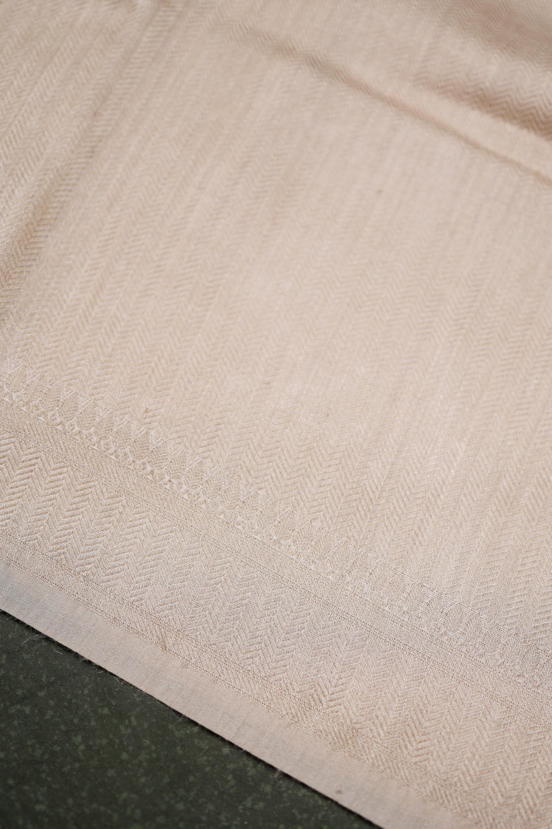 Handwoven Cream Banarasi Tussar Silk Saree