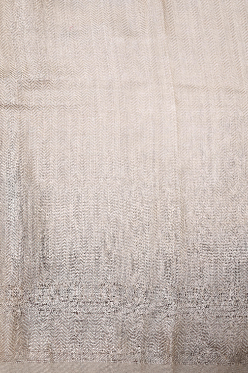 Handwoven Cream Banarasi Tussar Silk Saree