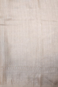 Handwoven Cream Banarasi Tussar Silk Saree