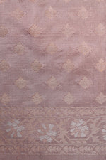 Handwoven Pastel Mauve Banarasi Katan Silk Saree