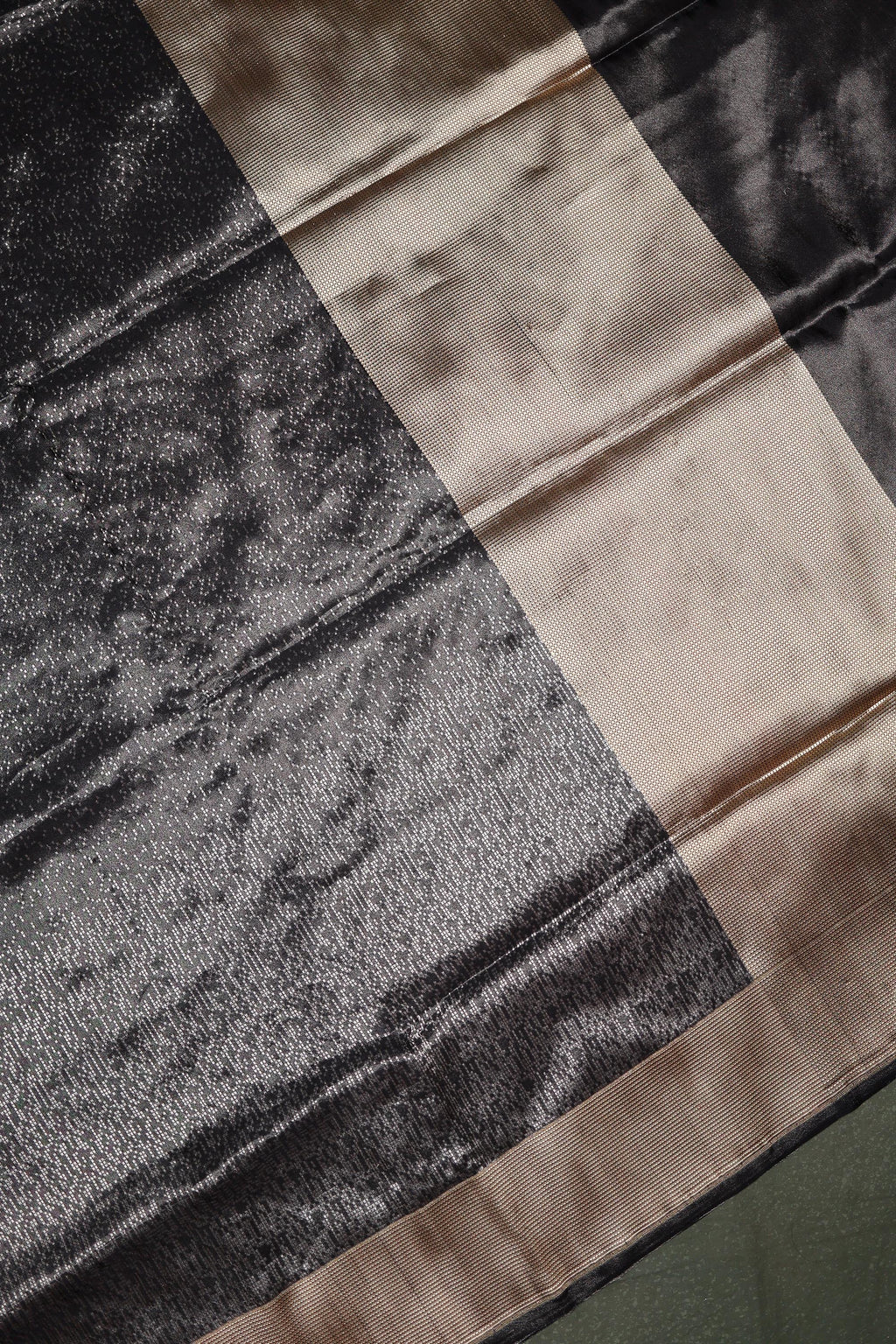 Handwoven Black Banarasi Tissue Katan silk Saree