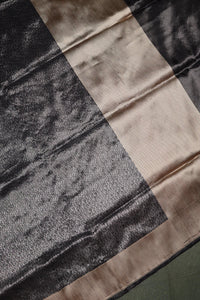 Handwoven Black Banarasi Tissue Katan silk Saree
