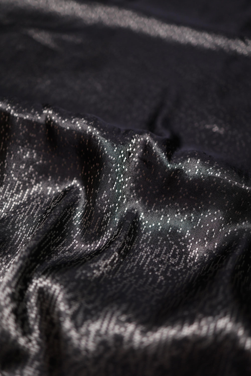 Handwoven Black Banarasi Tissue Katan silk Saree