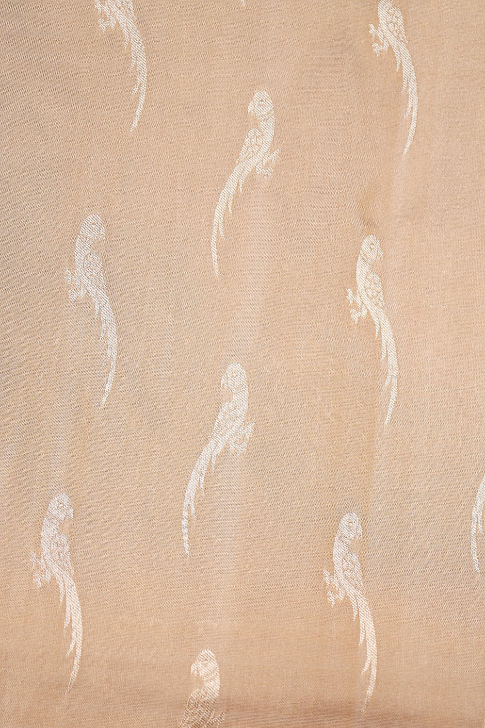 Handwoven Beige Banarasi Katan Silk Saree