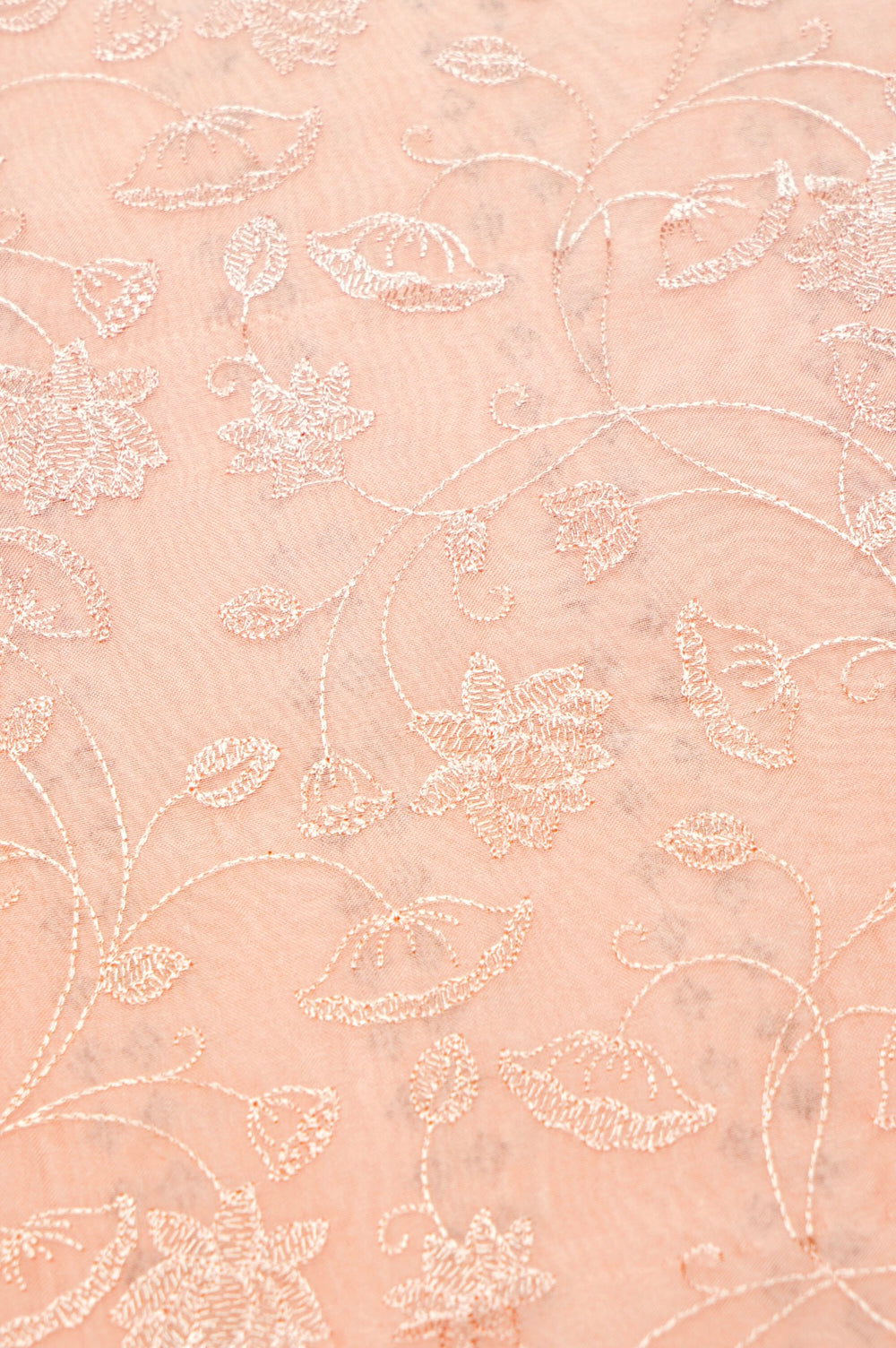 Designer Peach Organza Suit