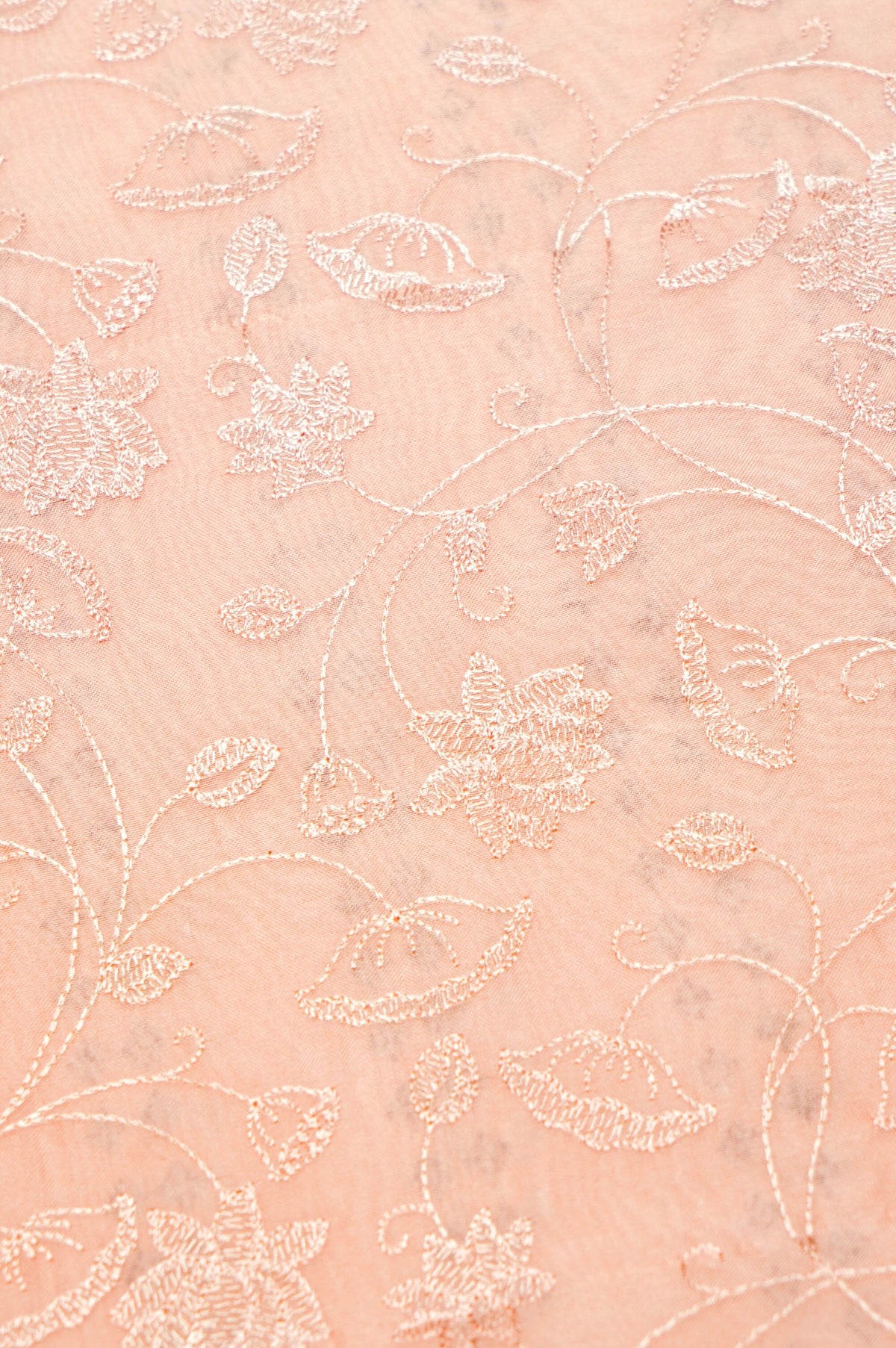 Designer Peach Organza Suit