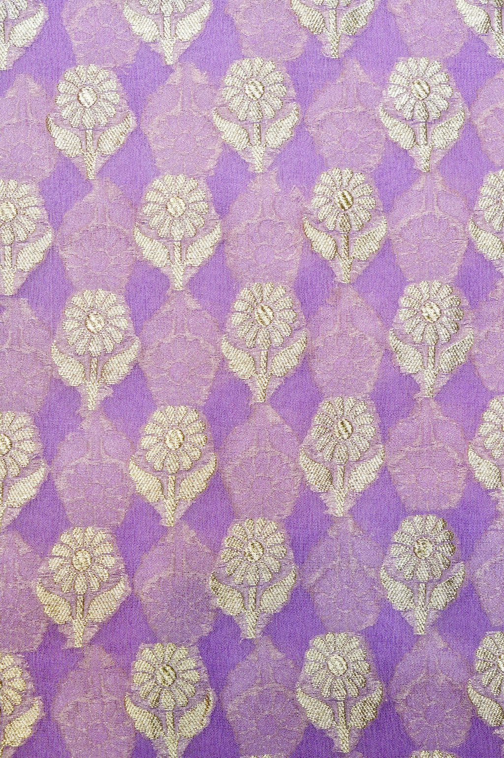 Handwoven Purple Banarasi Khaddi Georgette Suit