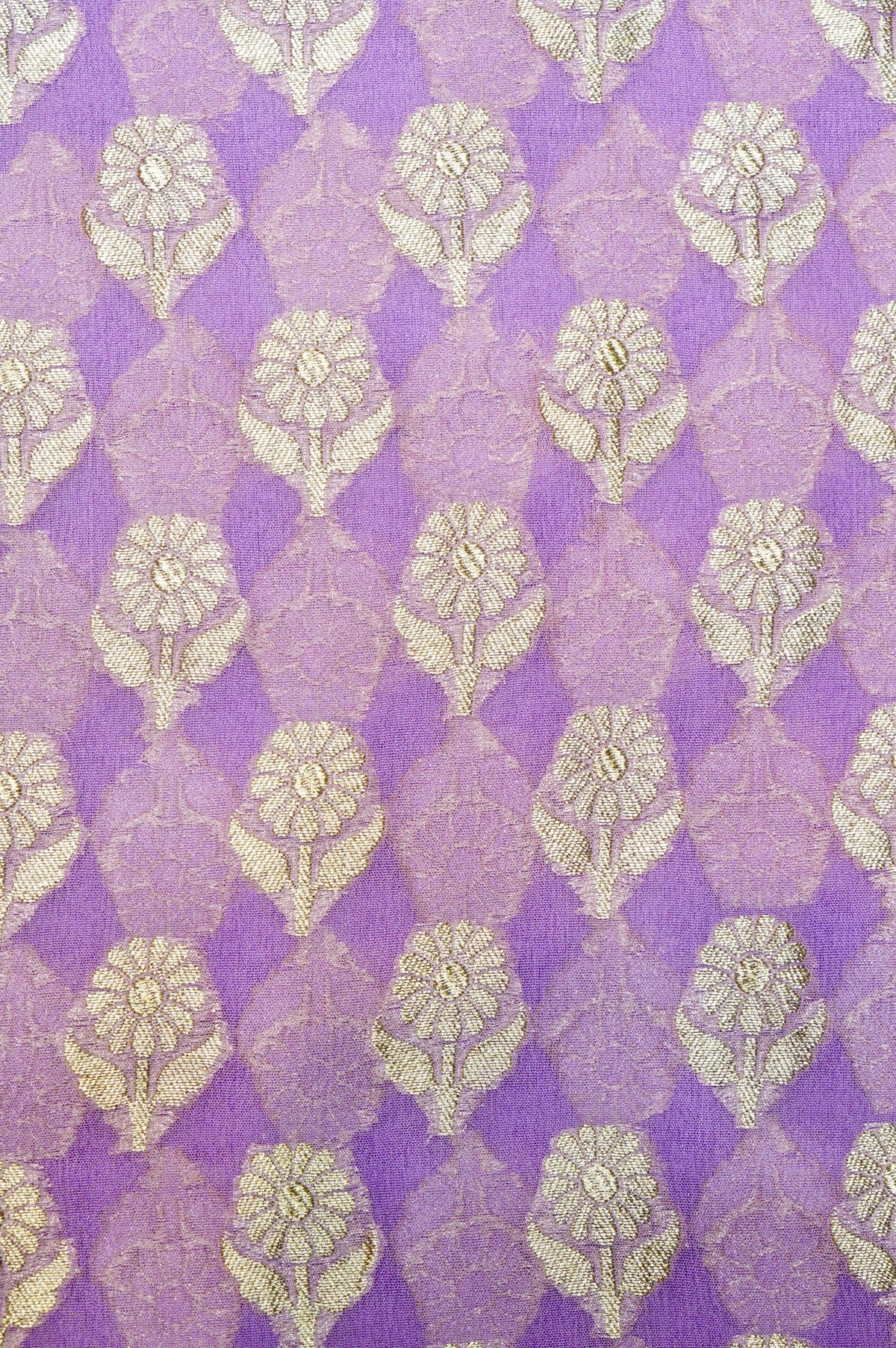 Handwoven Purple Banarasi Khaddi Georgette Suit