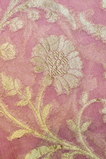 Handwoven Onion Pink Banarasi Khaddi Georgette Suit