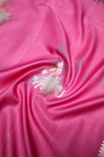 Handwoven Baby Pink Banarasi Mashru Silk Saree