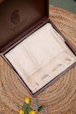 Handwoven Cream Banarasi Katan Silk Saree