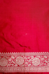 Handwoven Rani Pink Banarasi Katan Silk Saree