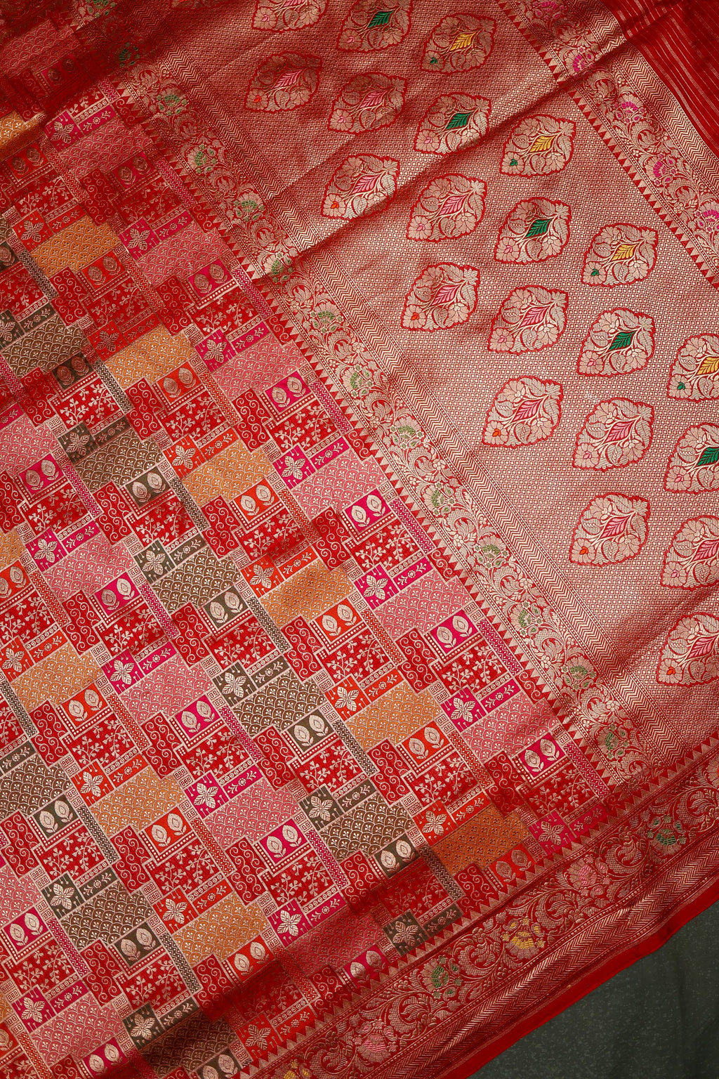 Handwoven Rangkat Banarasi Katan Silk Saree