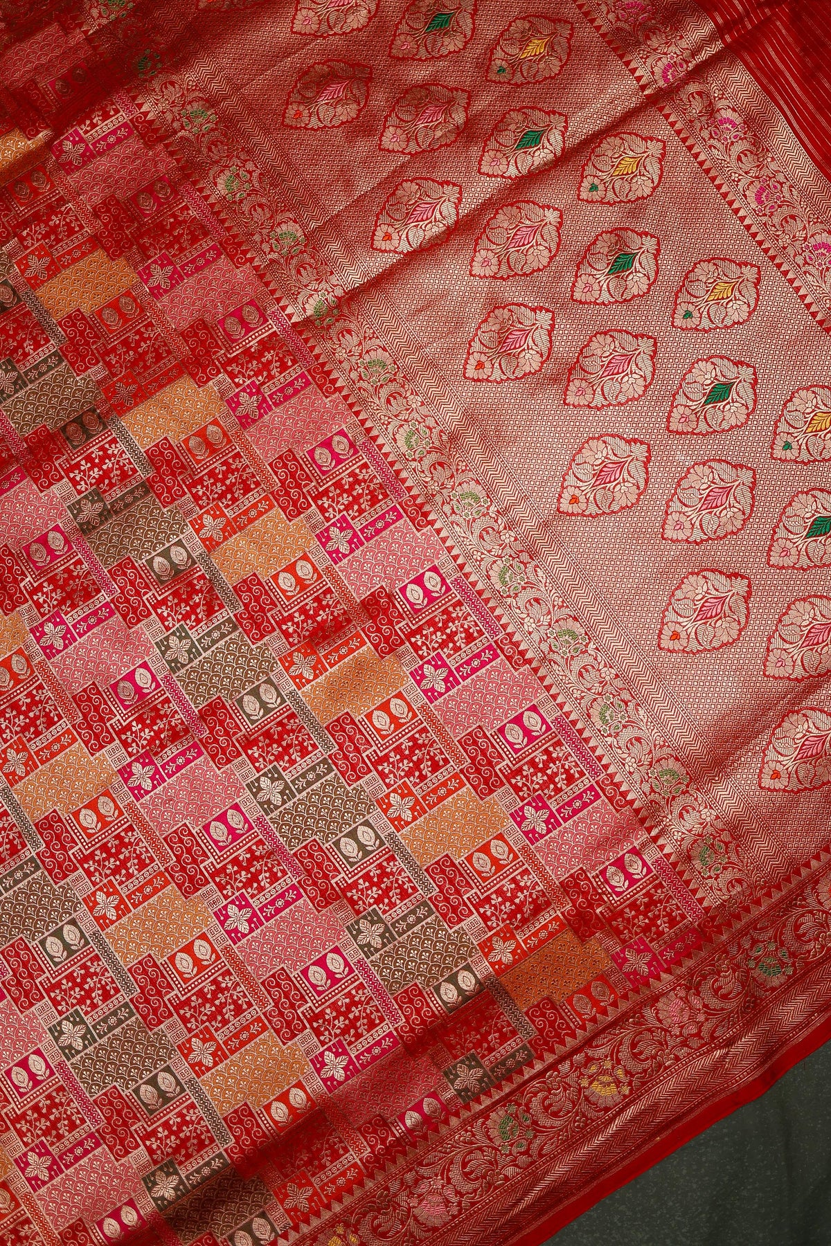 Handwoven Rangkat Banarasi Katan Silk Saree