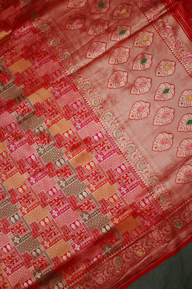 Handwoven Rangkat Banarasi Katan Silk Saree