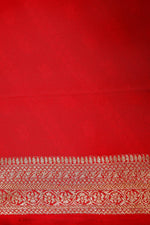 Handwoven Bottle Green Banarasi Khaddi Georgette  Saree