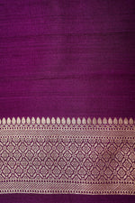 Handwoven Purple Banarasi Moonga Silk Saree