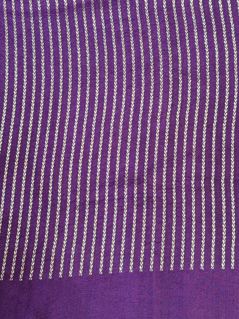 Violet Purple Meenakari Tussar Silk Handwoven Banarasi Saree