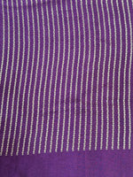 Violet Purple Meenakari Tussar Silk Handwoven Banarasi Saree