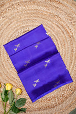 Handwoven Purple Banarasi Katan Soft Silk Saree
