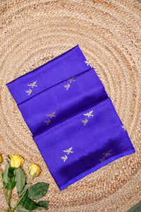 Handwoven Purple Banarasi Katan Soft Silk Saree