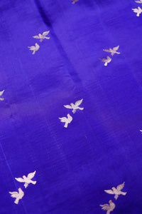 Handwoven Purple Banarasi Katan Soft Silk Saree