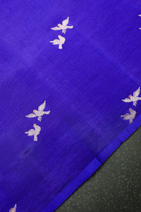 Handwoven Purple Banarasi Katan Soft Silk Saree