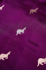 Handwoven Purple Banarasi Katan Soft Silk Saree