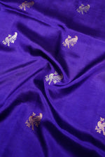 Handwoven Purple Banarasi Katan Soft Silk Saree