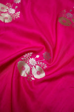 Handwoven Rani Pink Banarasi Katan Soft Silk Saree