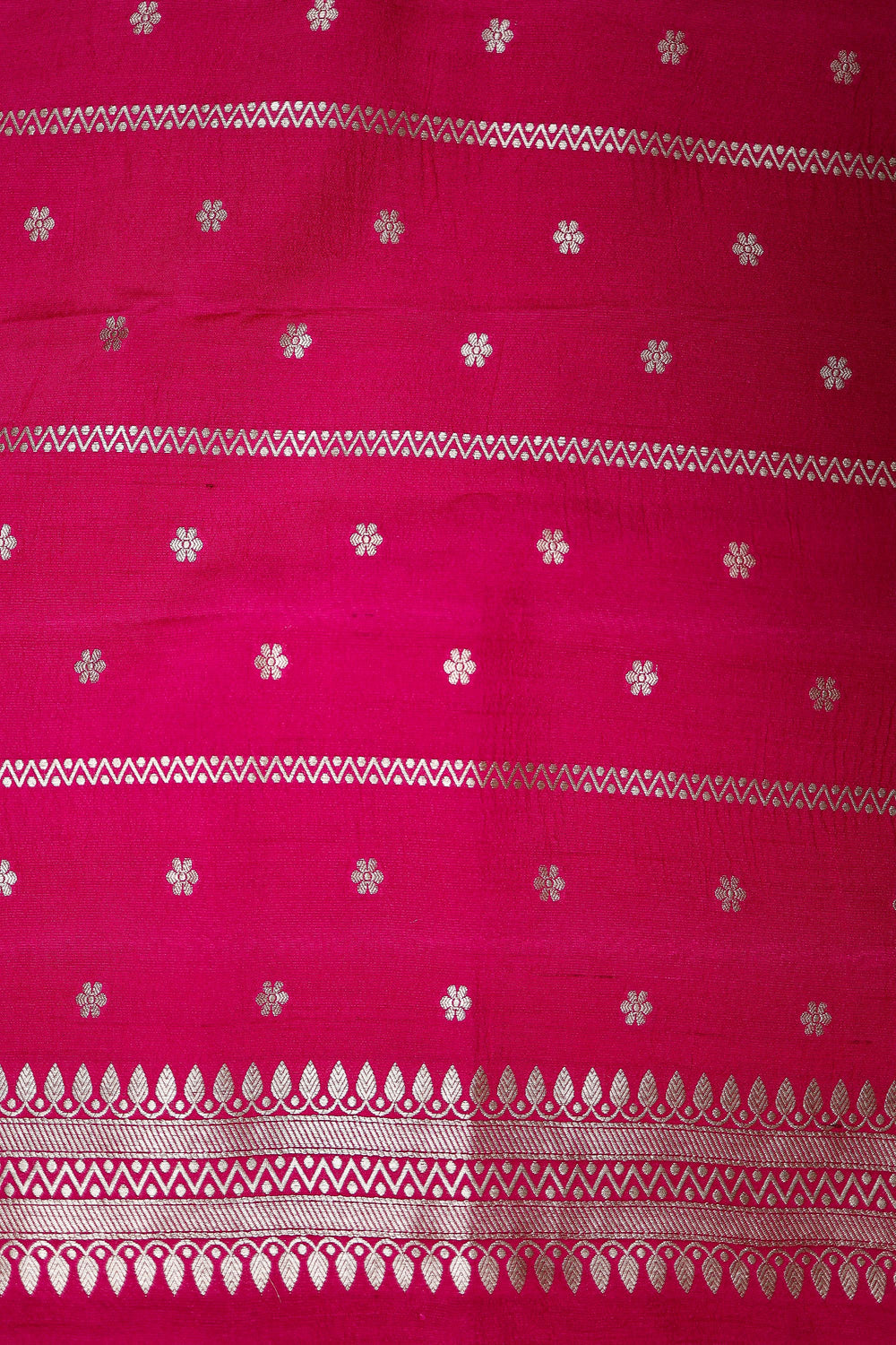 Handwoven Rani Pink Banarasi Katan Soft Silk Saree