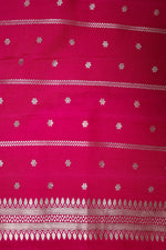 Handwoven Rani Pink Banarasi Katan Soft Silk Saree