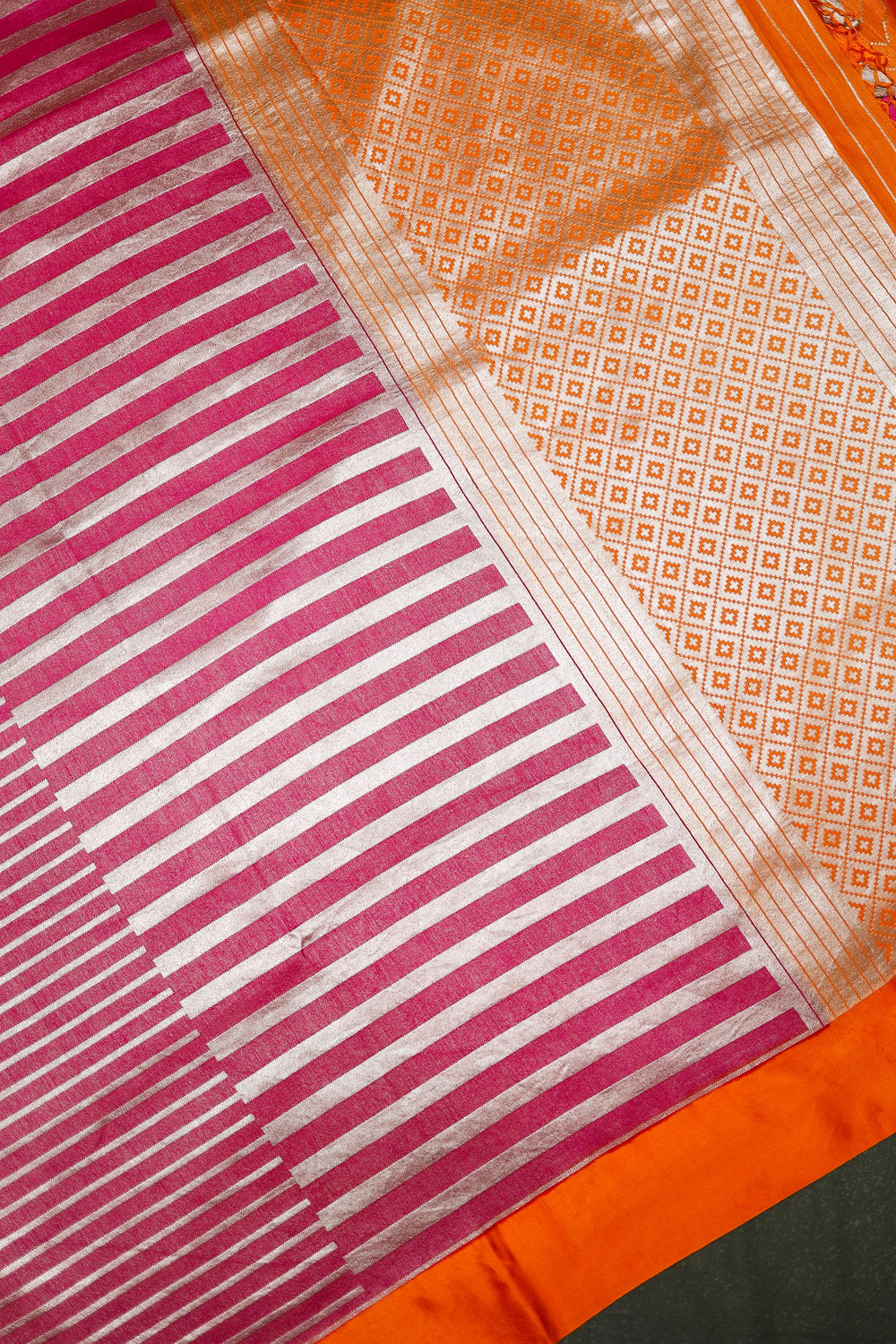 Handwoven Baby Pink Banarasi Moonga Silk Saree